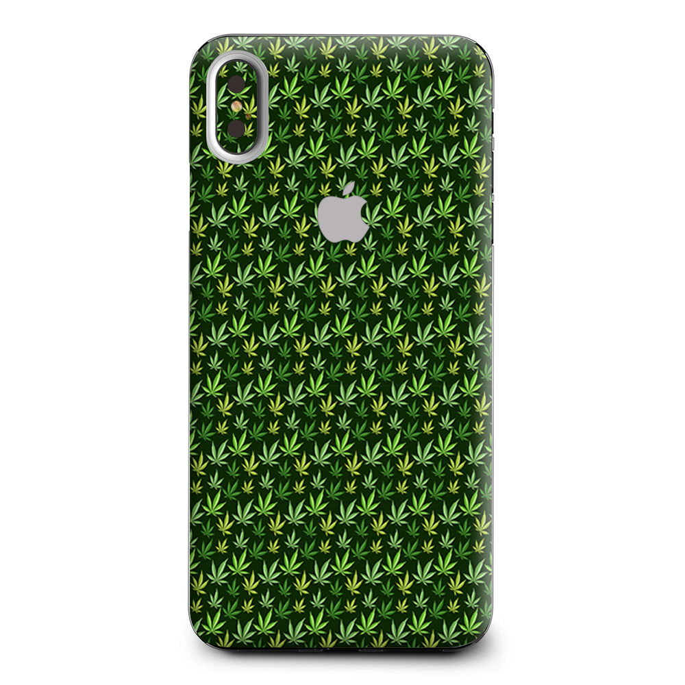Pot Leaves Small Green Stoner Apple iPhone XS Max Skin