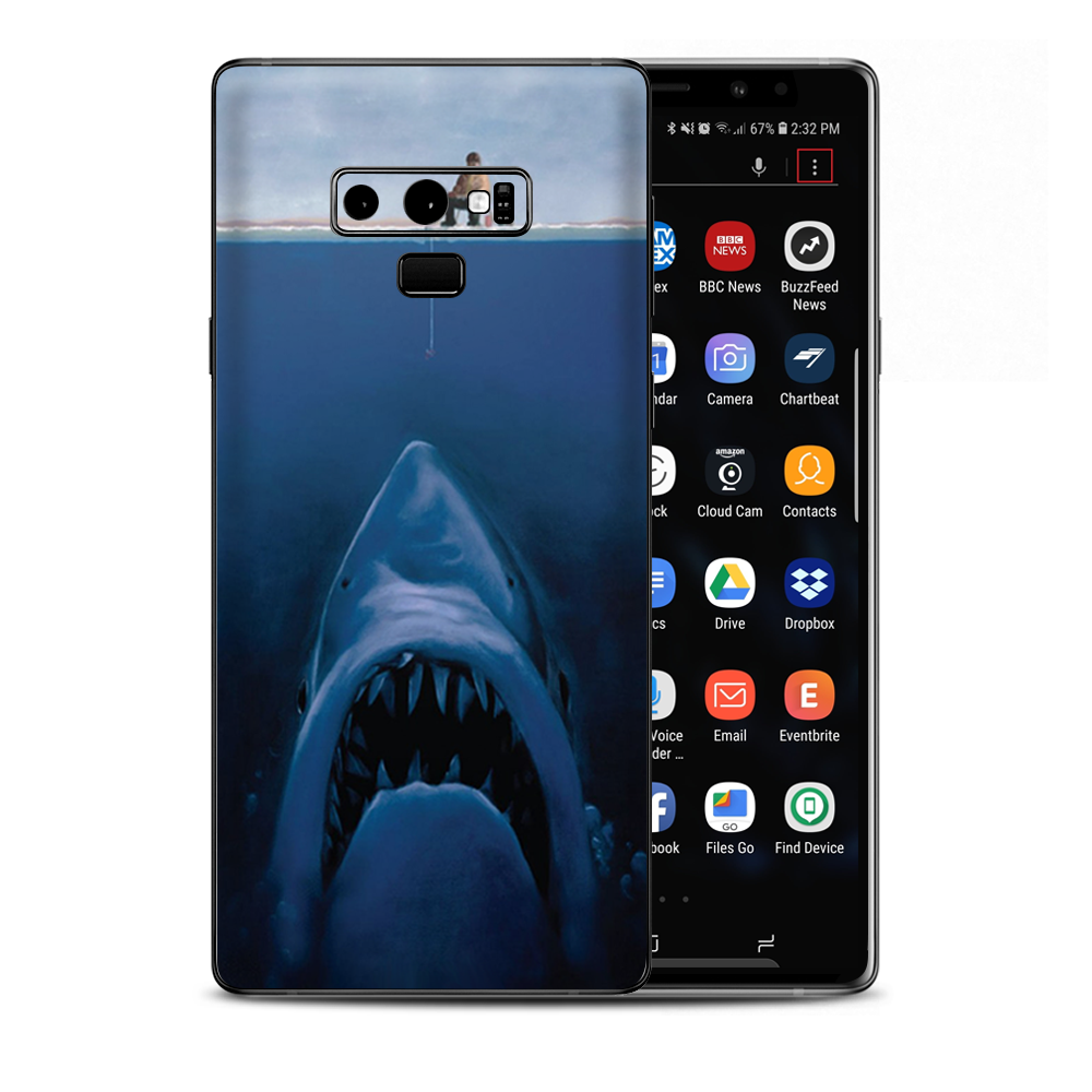 Jaws Great White Under Boat Samsung Galaxy Note 9 Skin