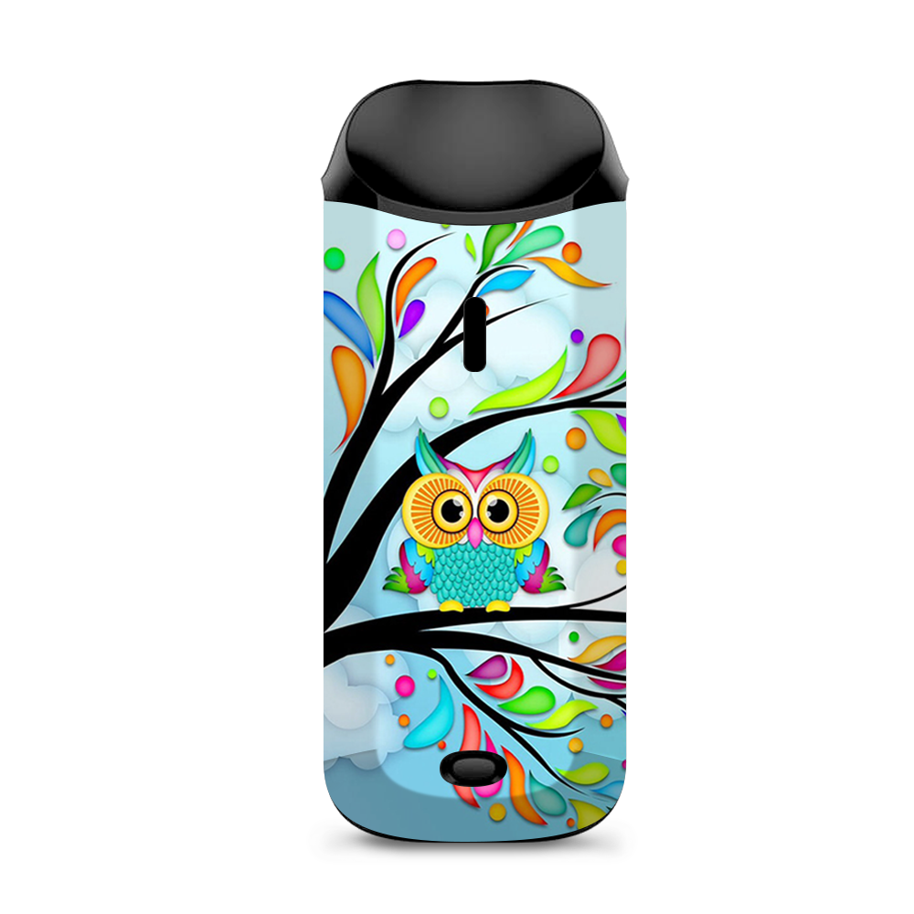  Colorful Artistic Owl In Tree Vaporesso Nexus AIO Kit Skin