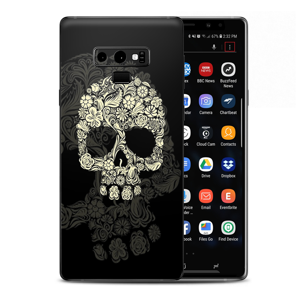 Flower Skull, Floral Skeleton Samsung Galaxy Note 9 Skin