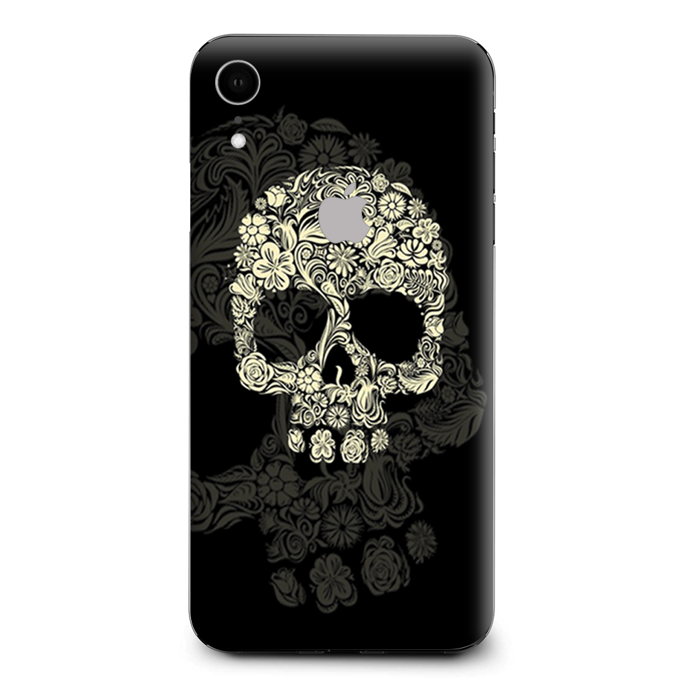 Flower Skull, Floral Skeleton Apple iPhone XR Skin