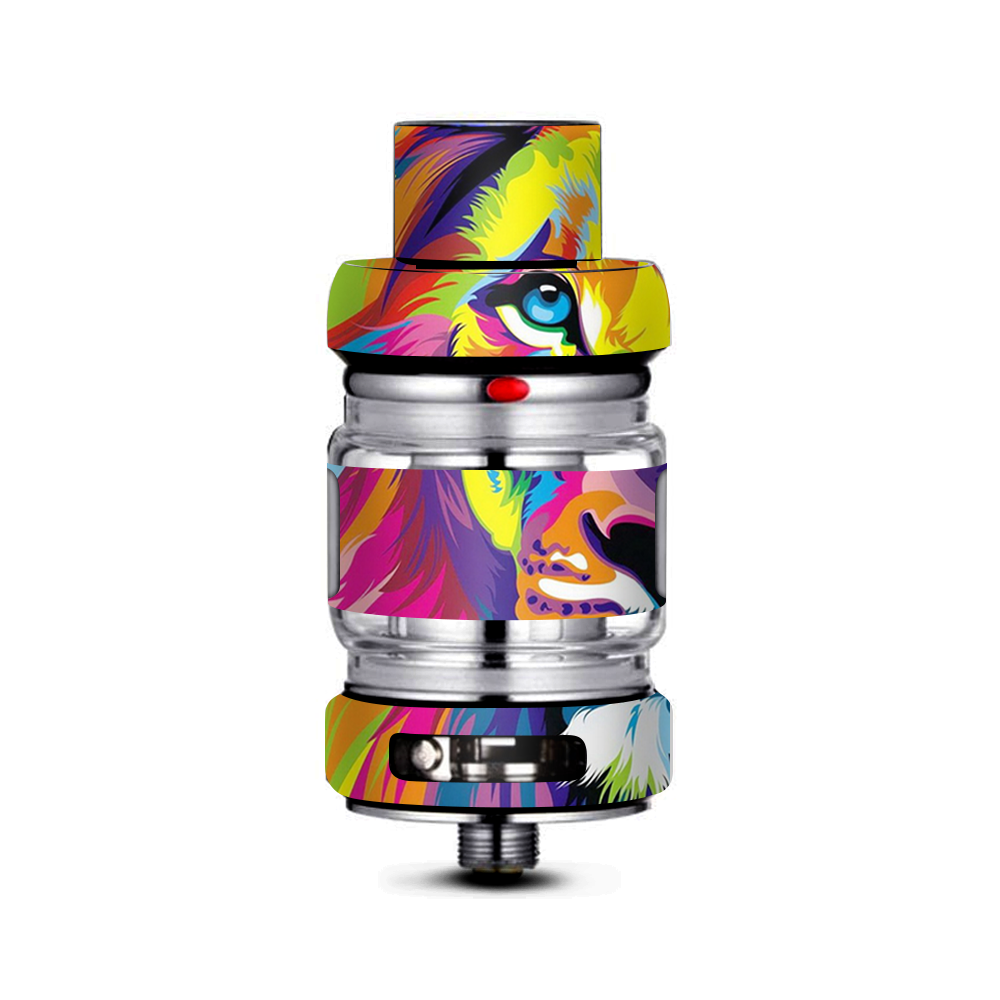  Colorful Lion Abstract Paint Freemax Mesh Pro Tank Skin