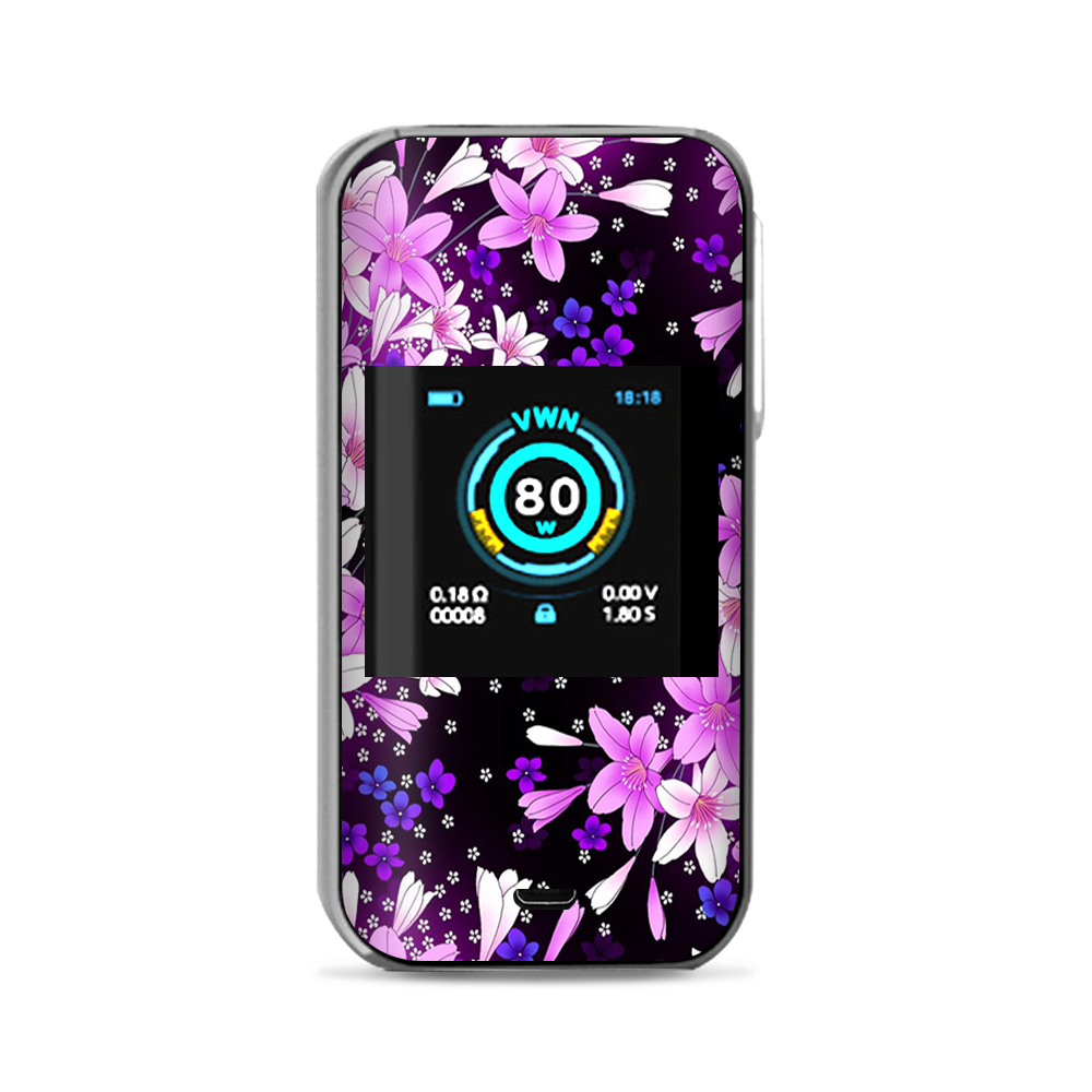  Purple Pink Colorful Flowers Lillies Vaporesso Luxe Nano Kit Skin