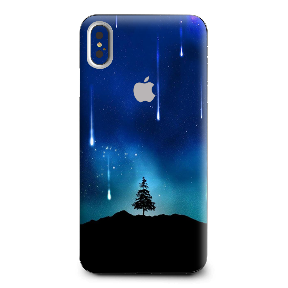 Falling Stars On The Trees And Mountains Apple iPhone XS Max Skin