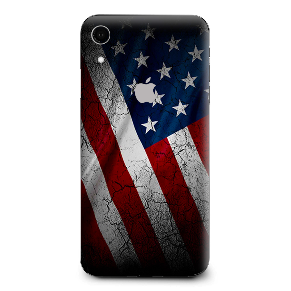 American Flag Distressed Wave Apple iPhone XR Skin