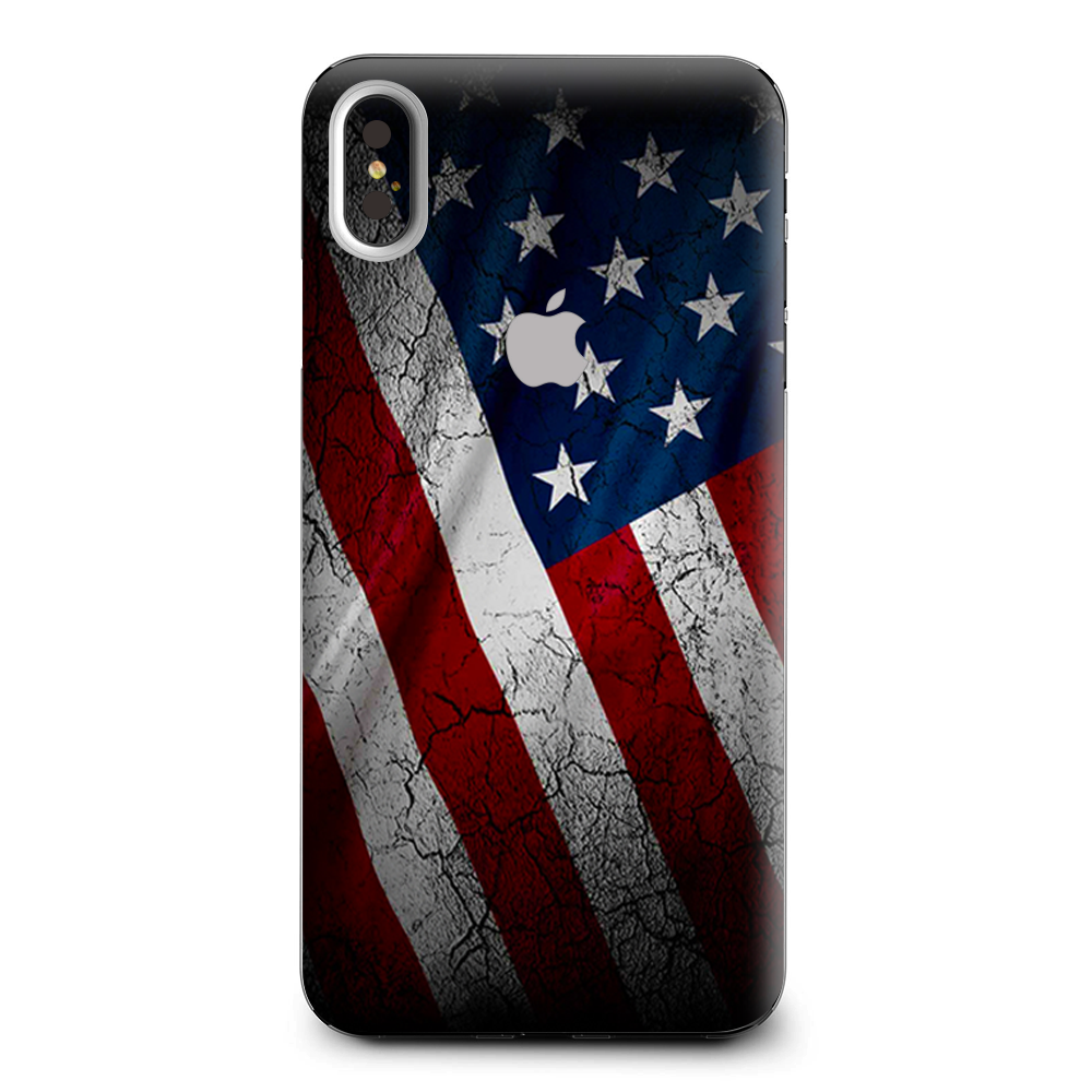 American Flag Distressed Wave Apple iPhone XS Max Skin