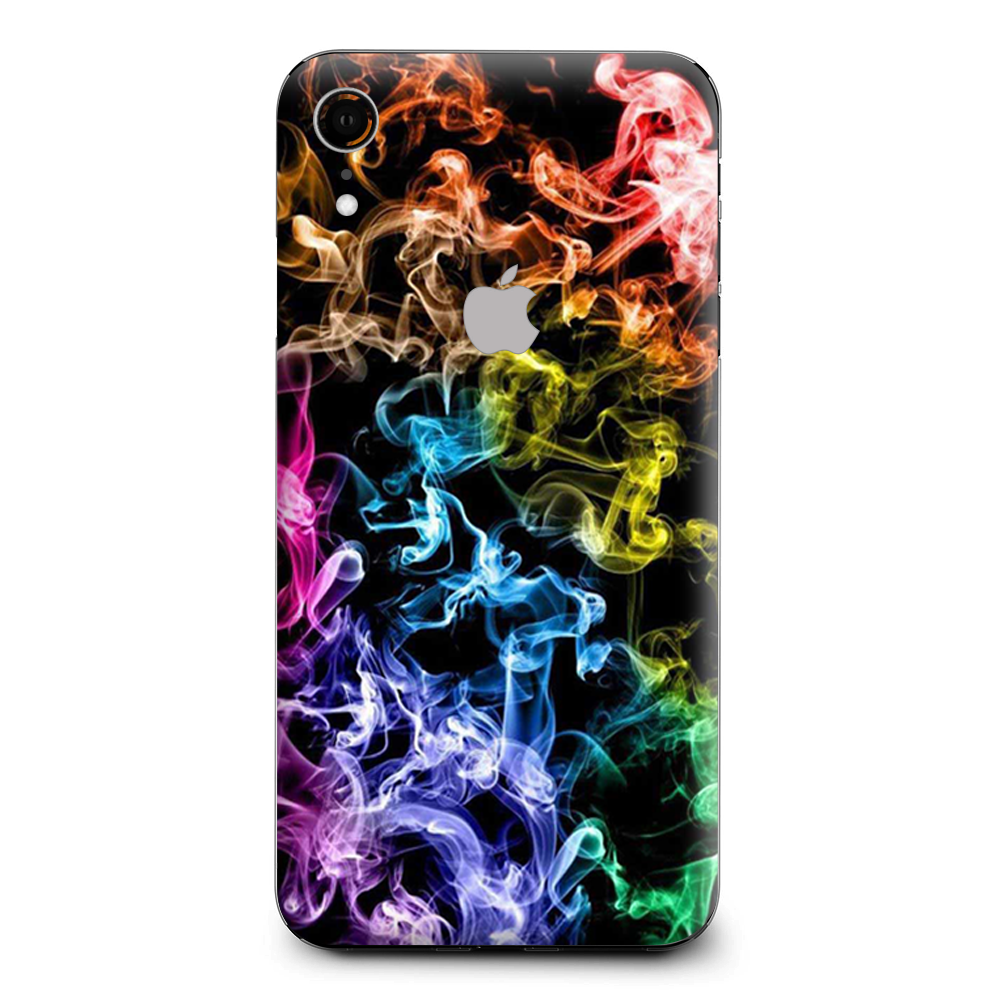 Colorful Smok Blowing Apple iPhone XR Skin