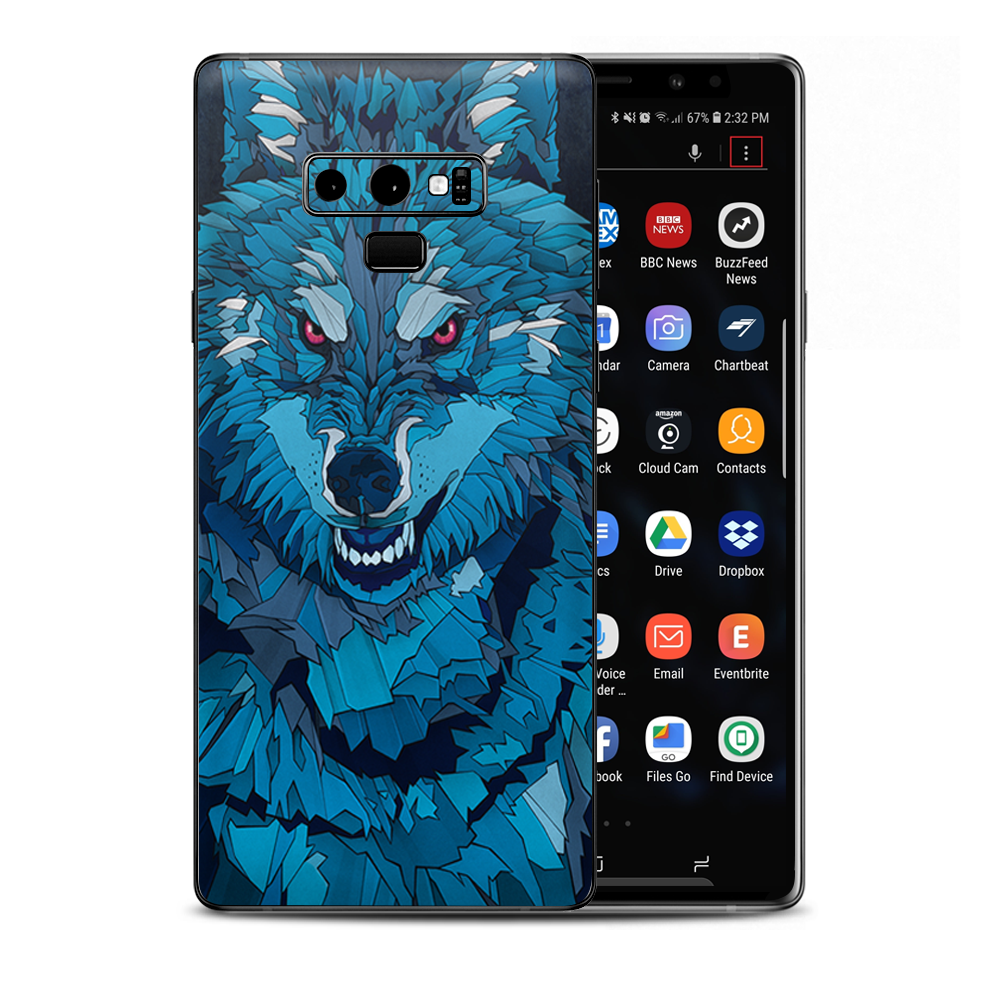 Blue Wolf Samsung Galaxy Note 9 Skin