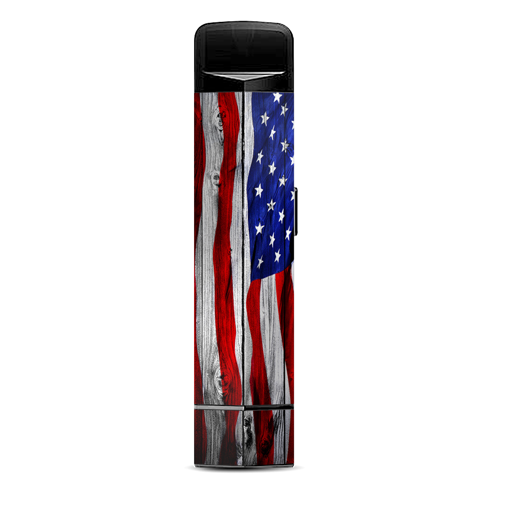  American Flag On Wood Suorin Edge Pod System Skin