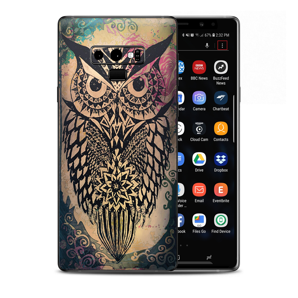 Tribal Abstract Owl Samsung Galaxy Note 9 Skin