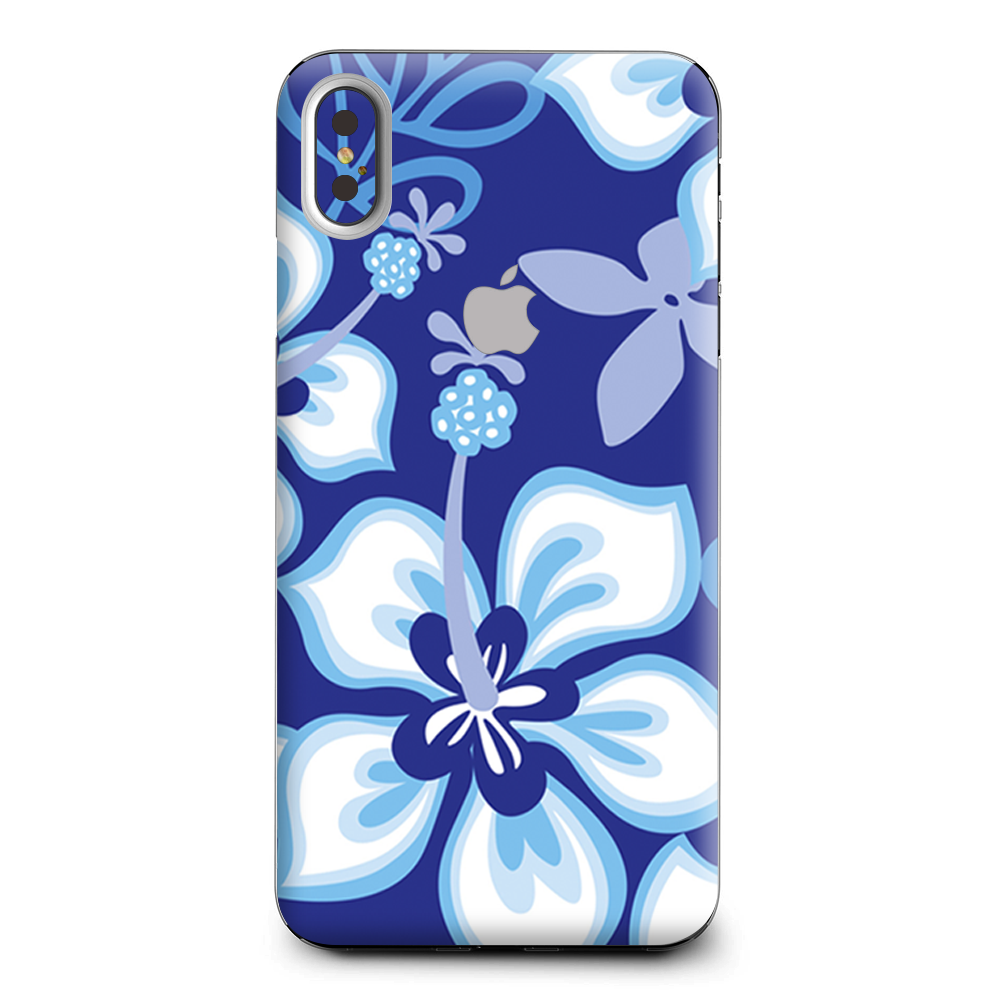 Hibiscus Hawaii Flower Blue Apple iPhone XS Max Skin