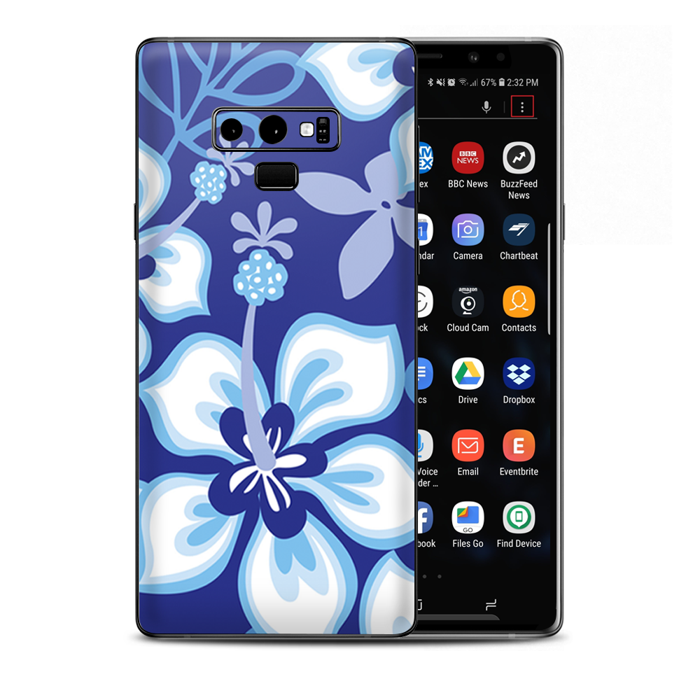 Hibiscus Hawaii Flower Blue Samsung Galaxy Note 9 Skin