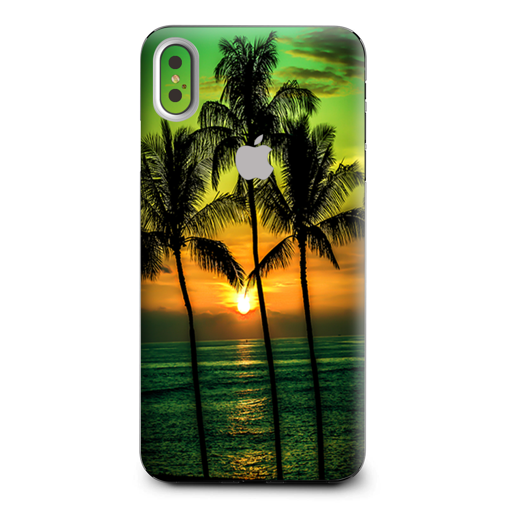 Sunset Palm Trees Ocean Apple iPhone XS Max Skin