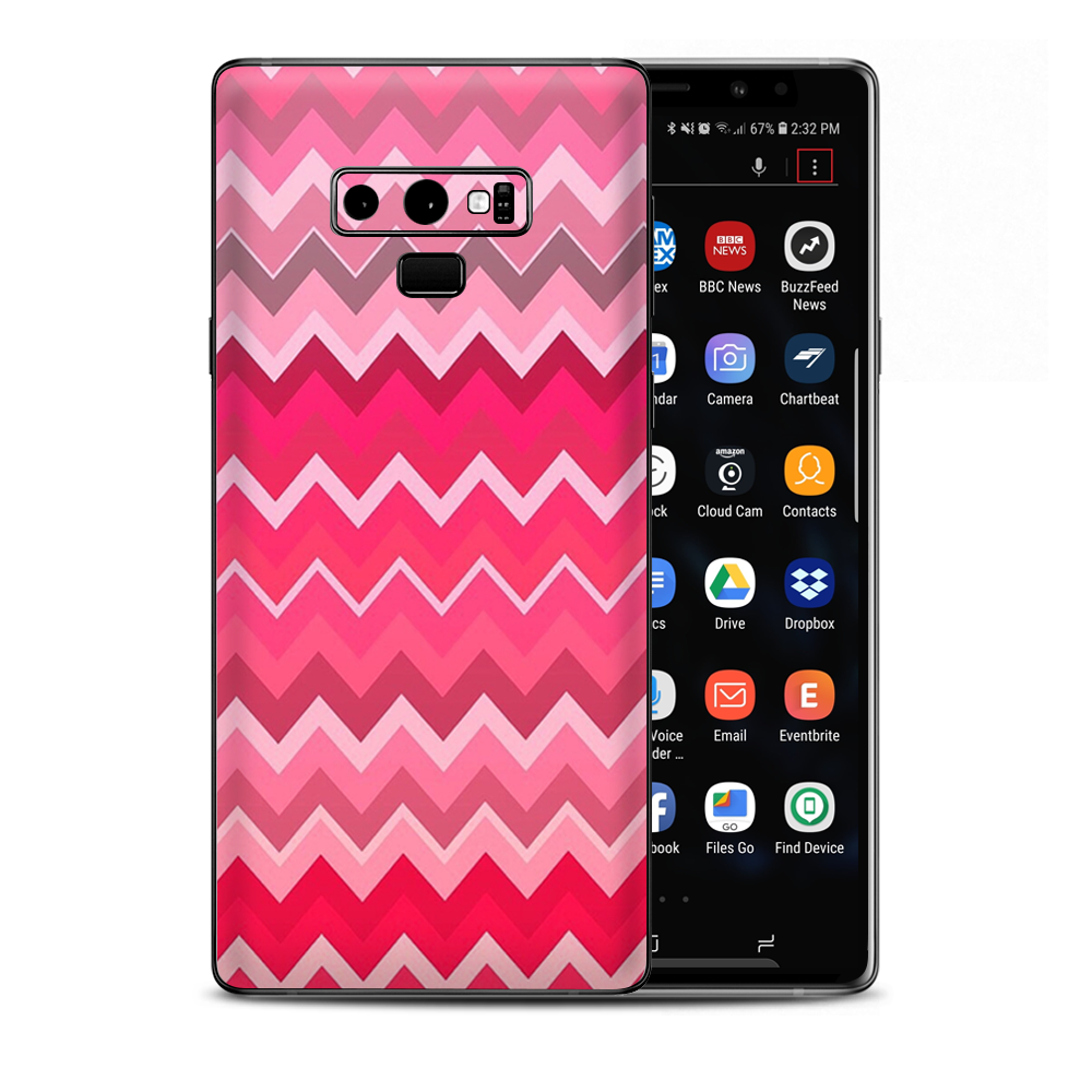 Red Pink Chevron Samsung Galaxy Note 9 Skin