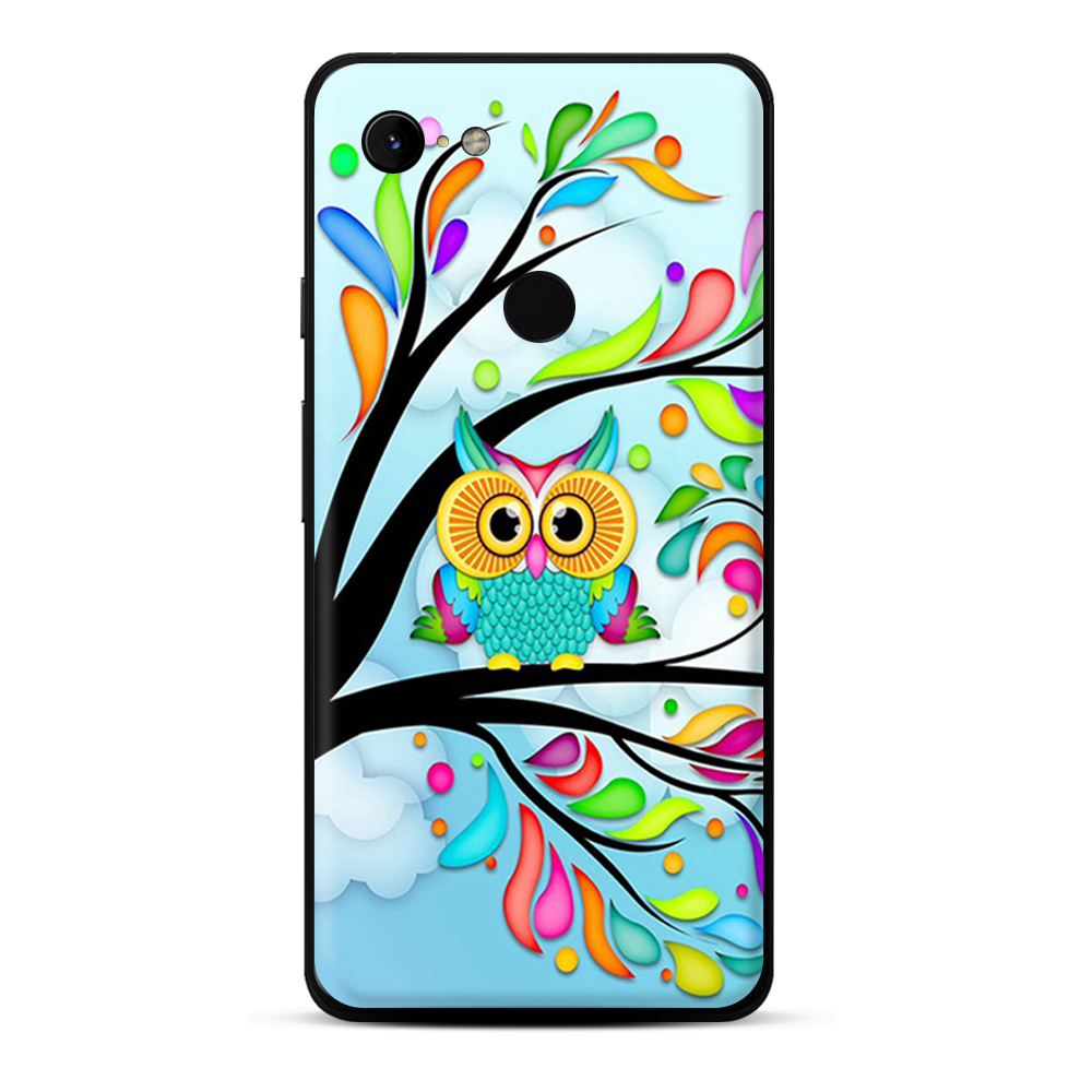 Colorful Artistic Owl In Tree