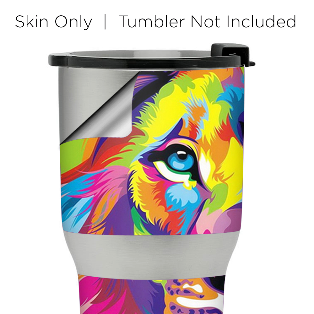 Colorful Lion Abstract Paint