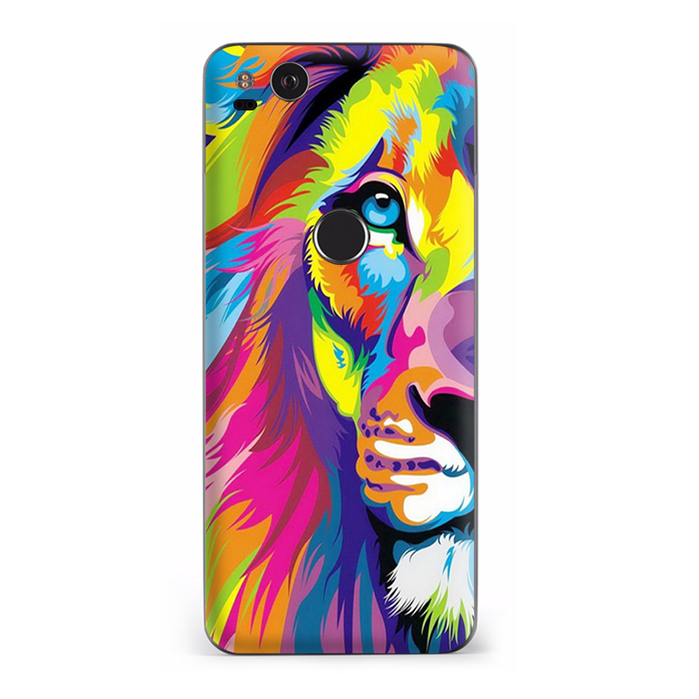 Colorful Lion Abstract Paint