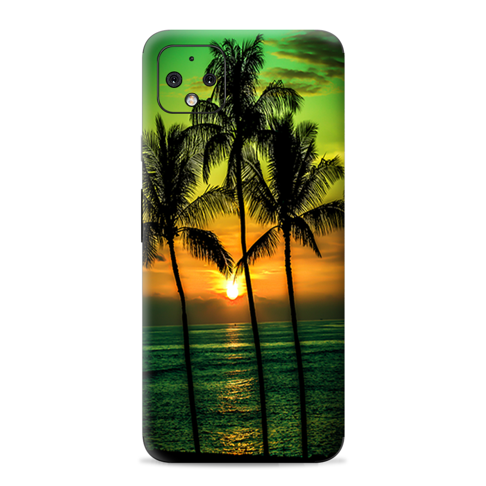 Sunset Palm Trees Ocean