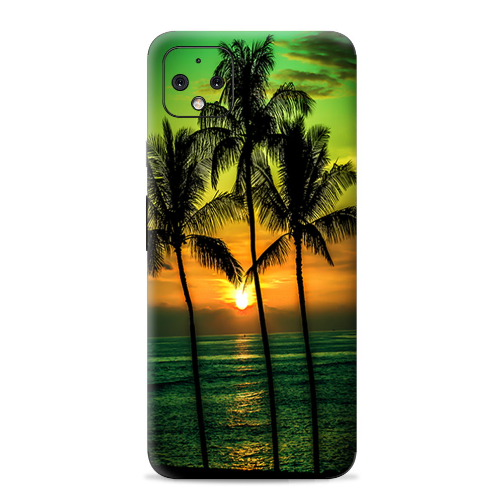 Sunset Palm Trees Ocean