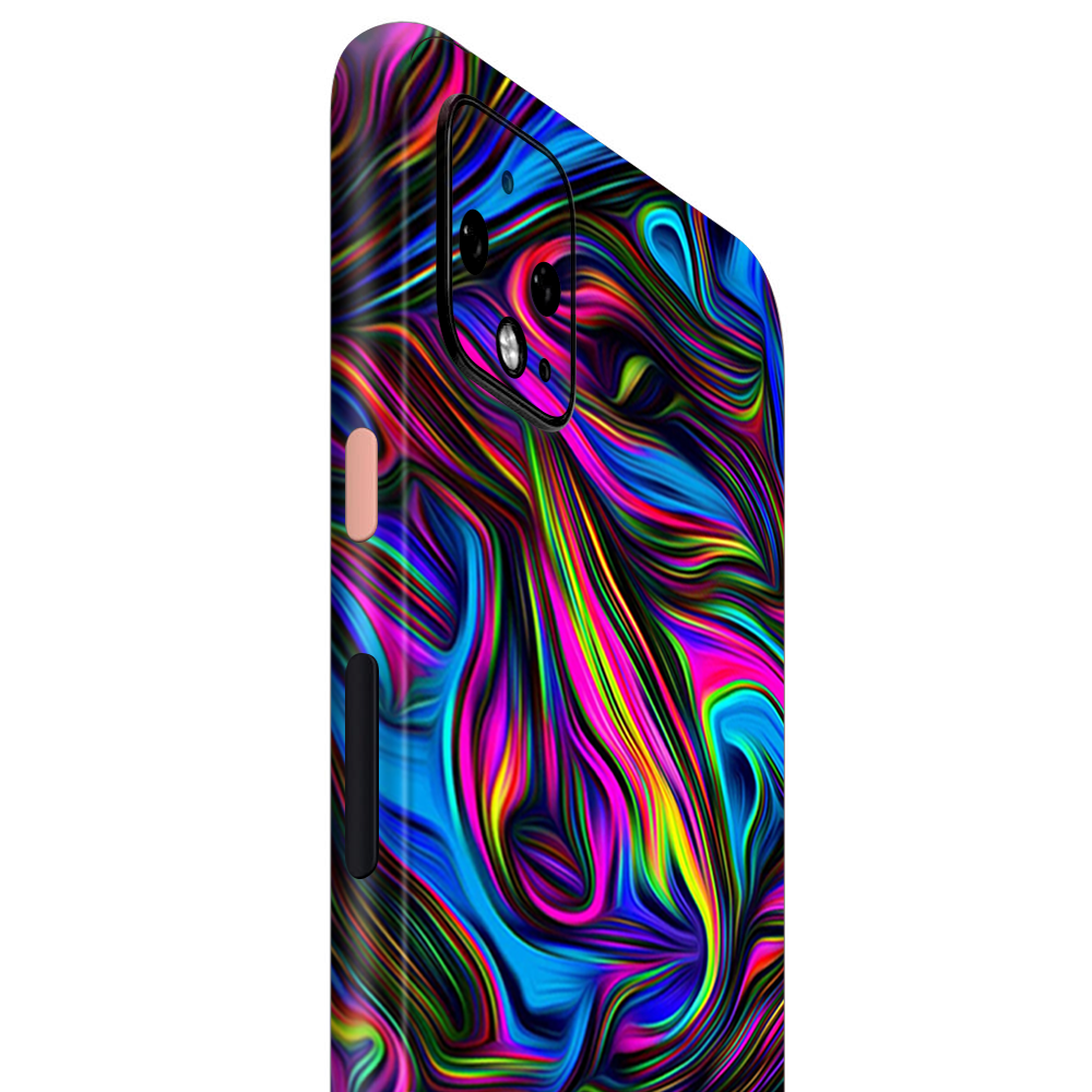 Neon Color Swirl Glass