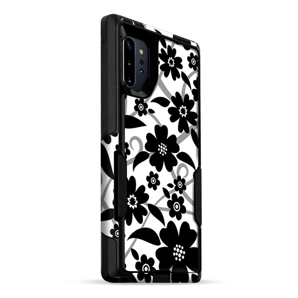 Black White Flower Print