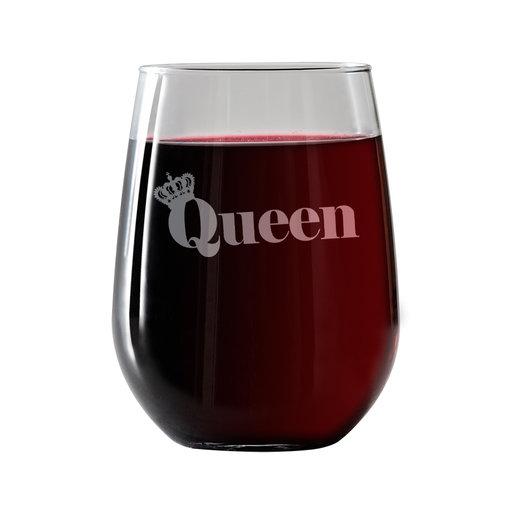 Queen  Stemless Wine Glass