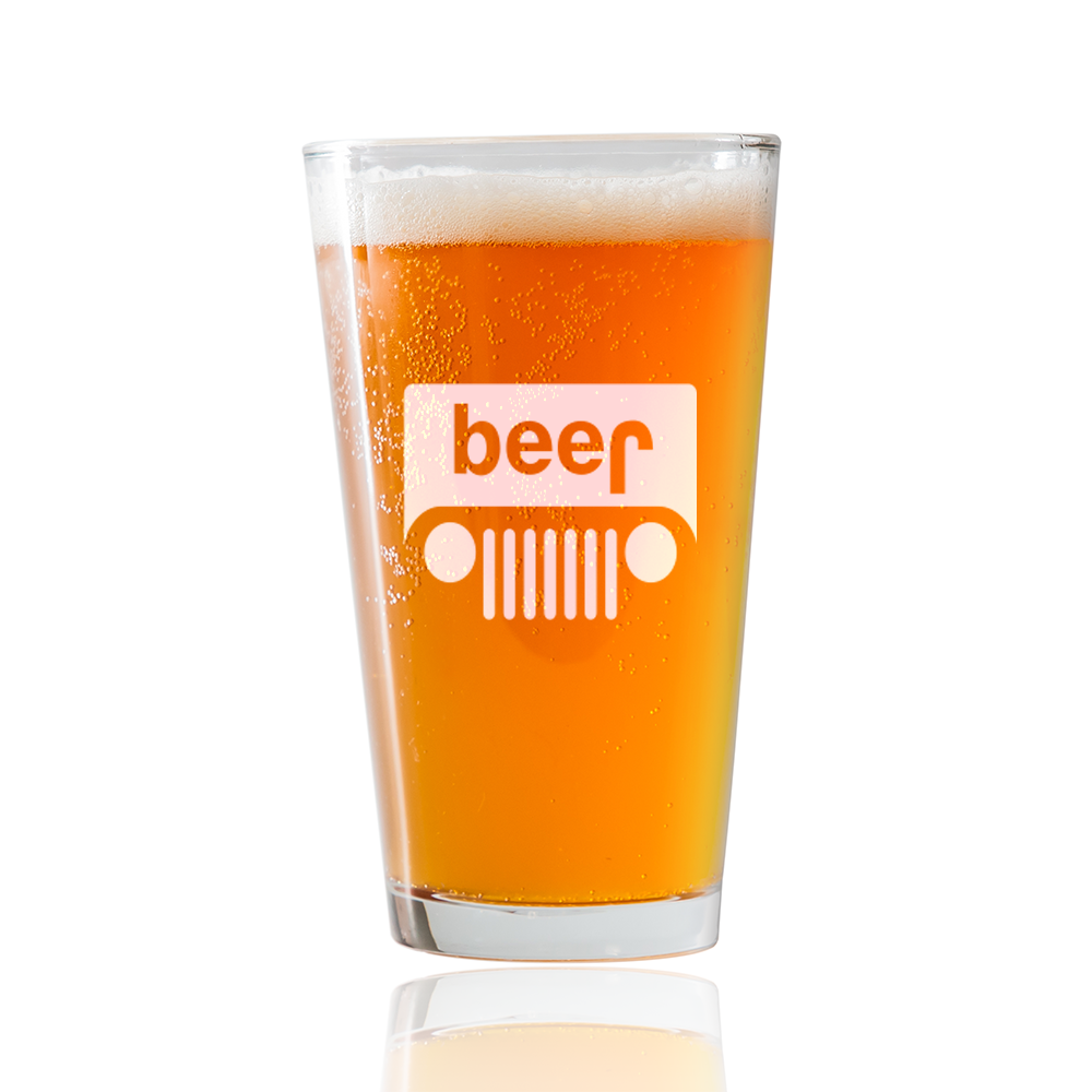 Beer Jeep Grille  Beer Pint Glass