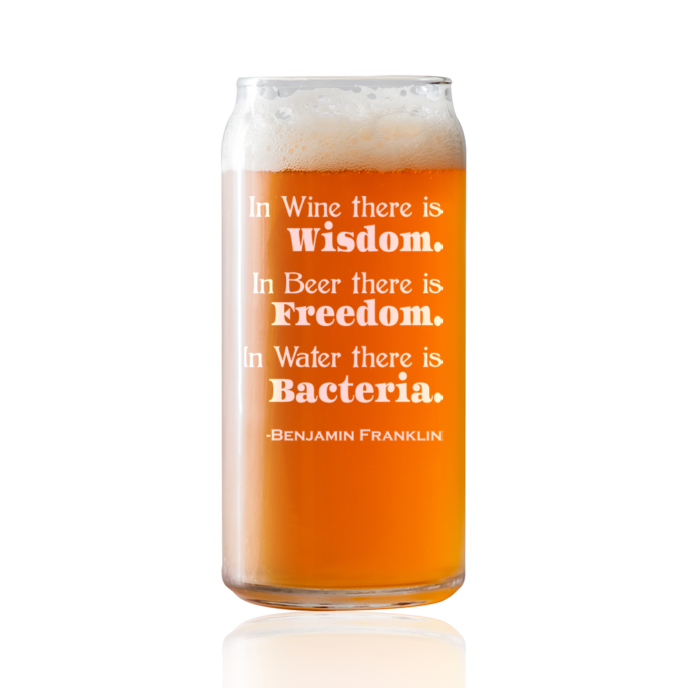 In wine there is wisdom  Beer Pint Glass