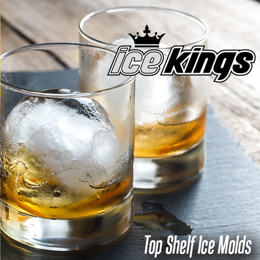Ice Kings - Cocktail Large King Size Ice Cube Molds (2-pack