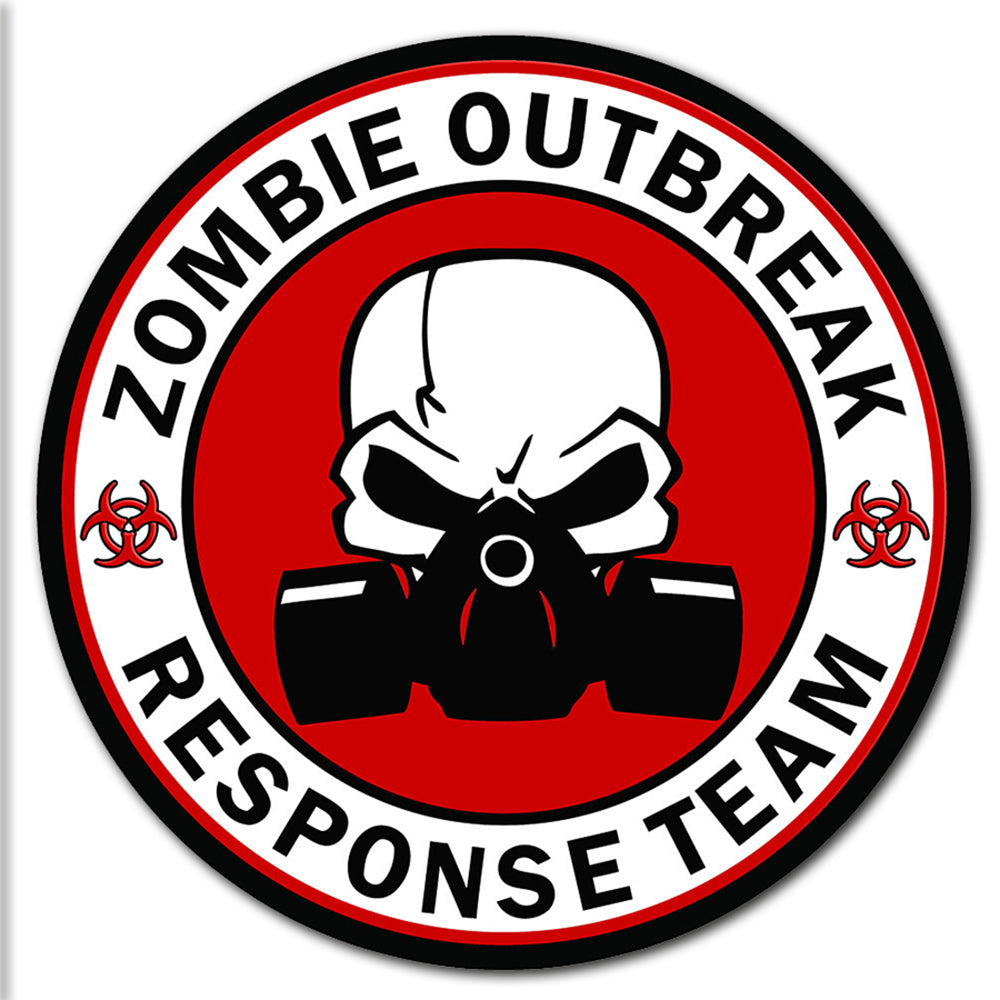 Zombie Outbreak Response Team Sticker Zombies Walkers Dead Large 8" Sticker 