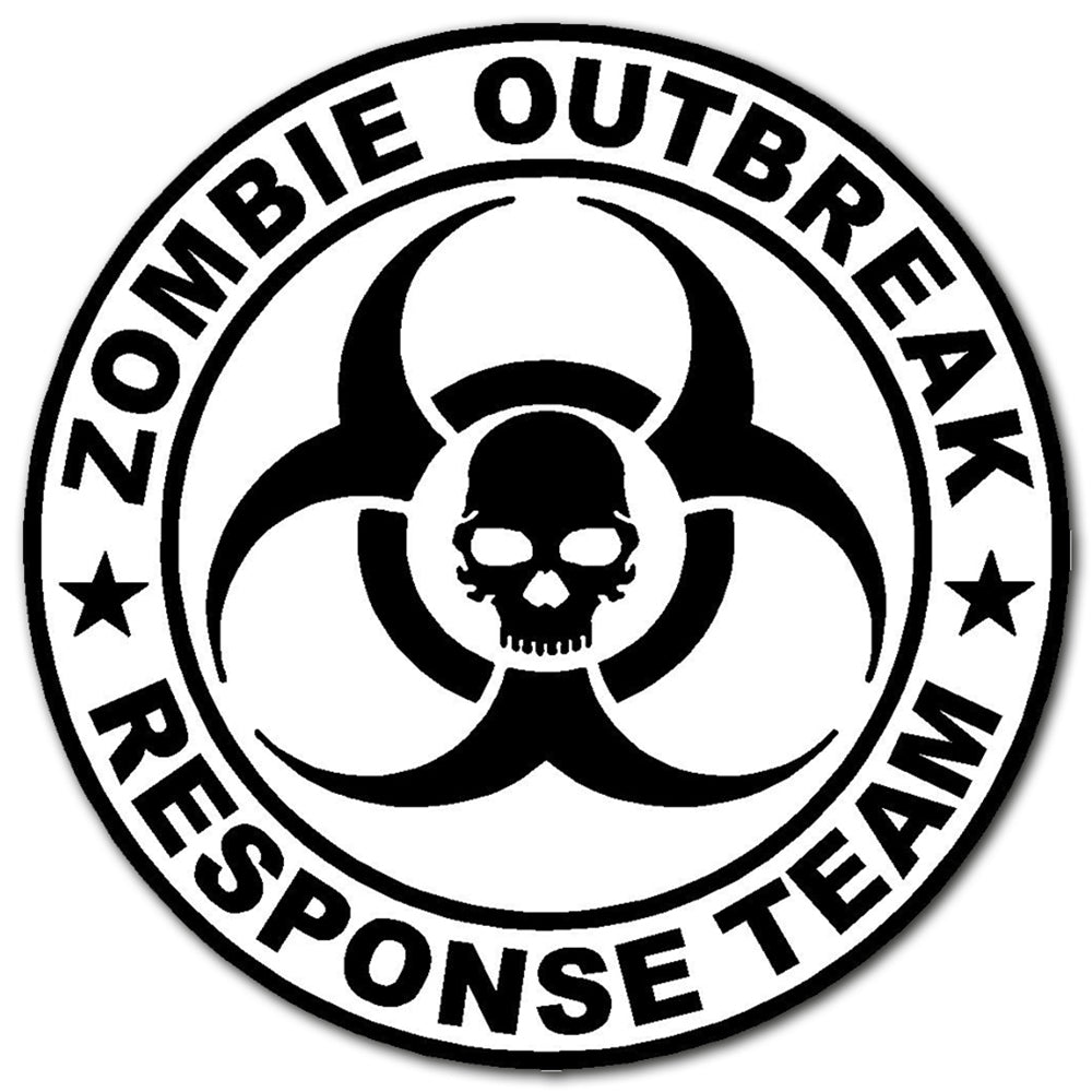 Zombie Outbreak Response Team Sticker Zombies Walkers Dead Large 8" Sticker 
