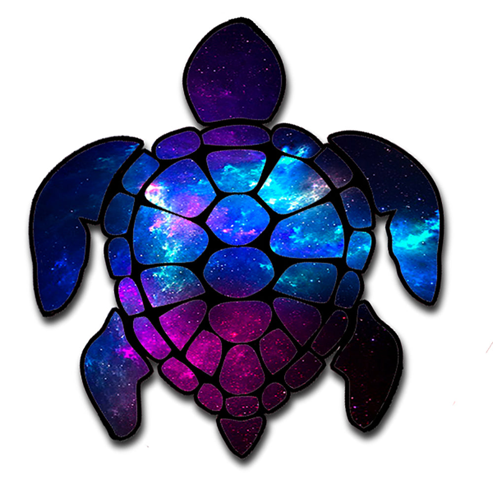 Sea Turtle Galaxy Outer Space Moon Stars Space Gas Turtle Sticker Large 8" Sticker 