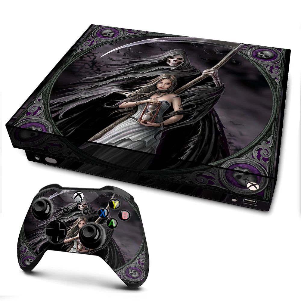 Anne Stokes Summon Reaper | Skin Decal Vinyl Wrap for xBox One X Console & Controller