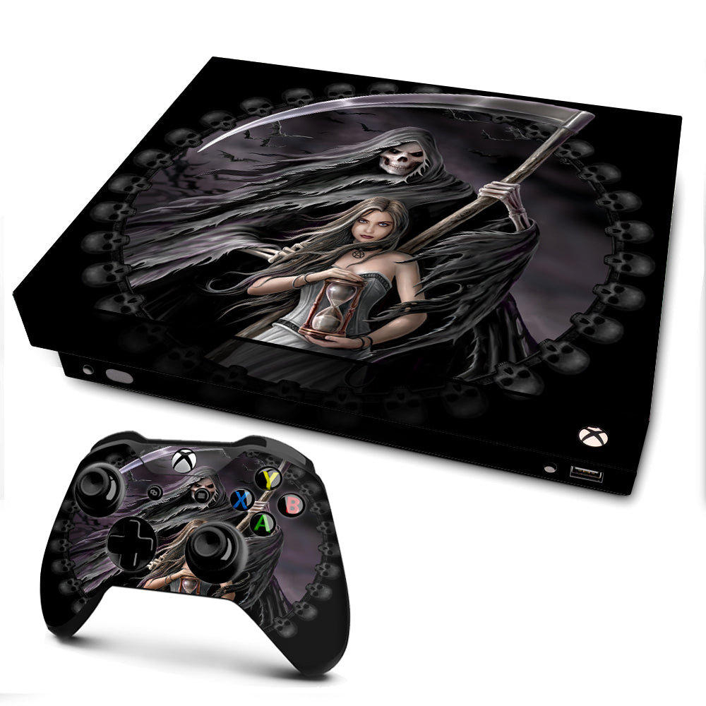 Anne Stokes Summon Reaper | Skin Decal Vinyl Wrap for xBox One X Console & Controller