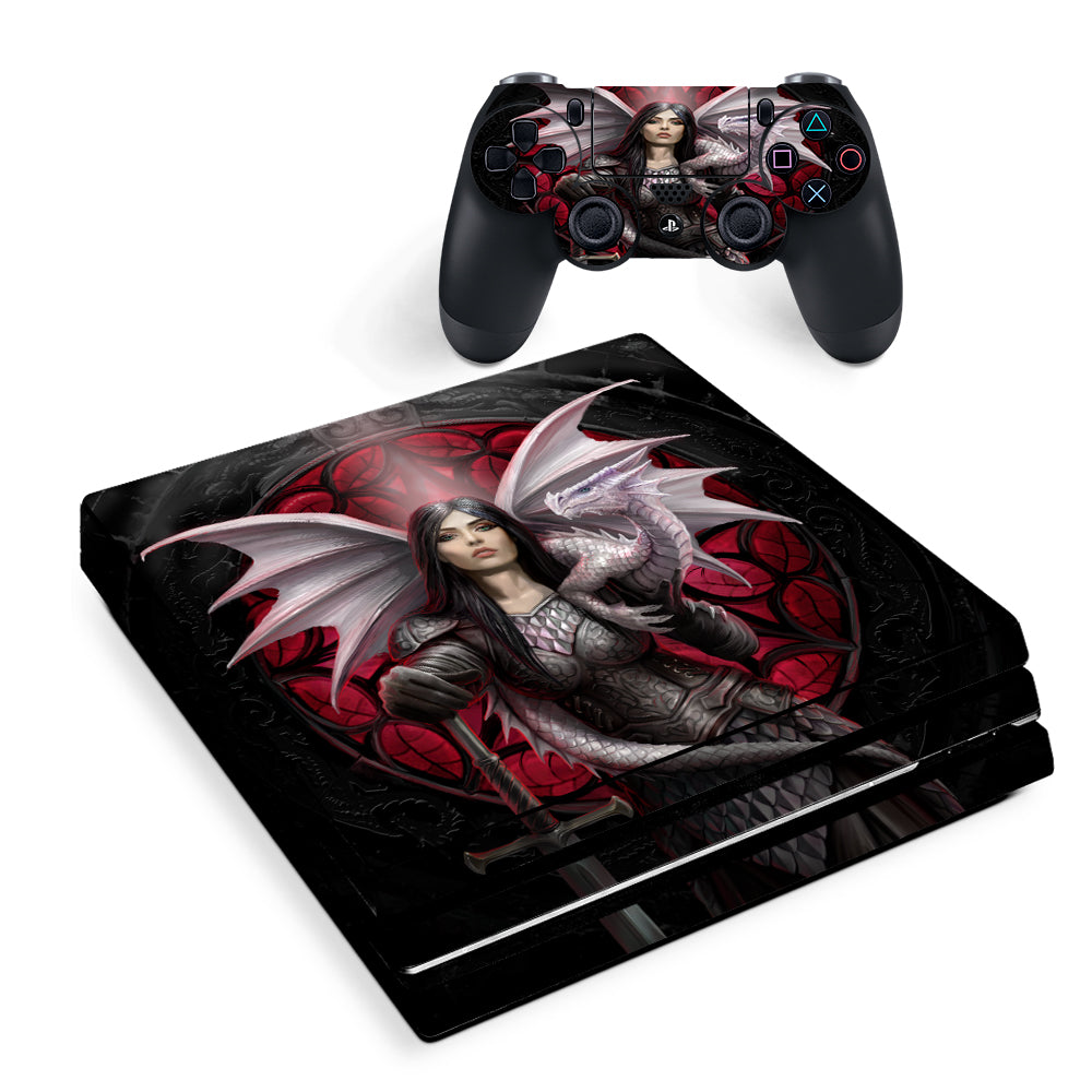 Anne Stokes Valour | Skin Decal Vinyl Wrap for Playstation PS4 Pro Console & Controller