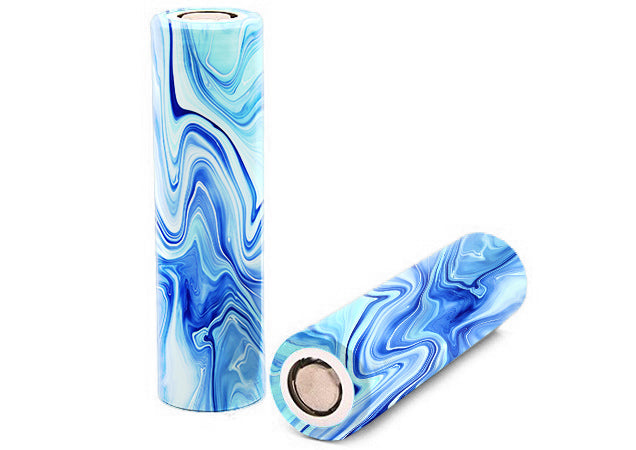 Blue Marble Swirl Pastel Glass Battery Wrap Skin for your 18650 Vape Batteries 2xpcs itsaskin.com Blue Marble Swirl Pastel Glass Battery Wrap Skin for your 18650 Vape Batteries 2xpcs itsaskin.com