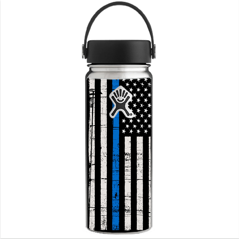 Skin Decal For Hydro Flask 18 Oz Wide Mouth Tumbler Thin Blue Line Police Lives Hydroflask 18oz Wide Mouth Skin