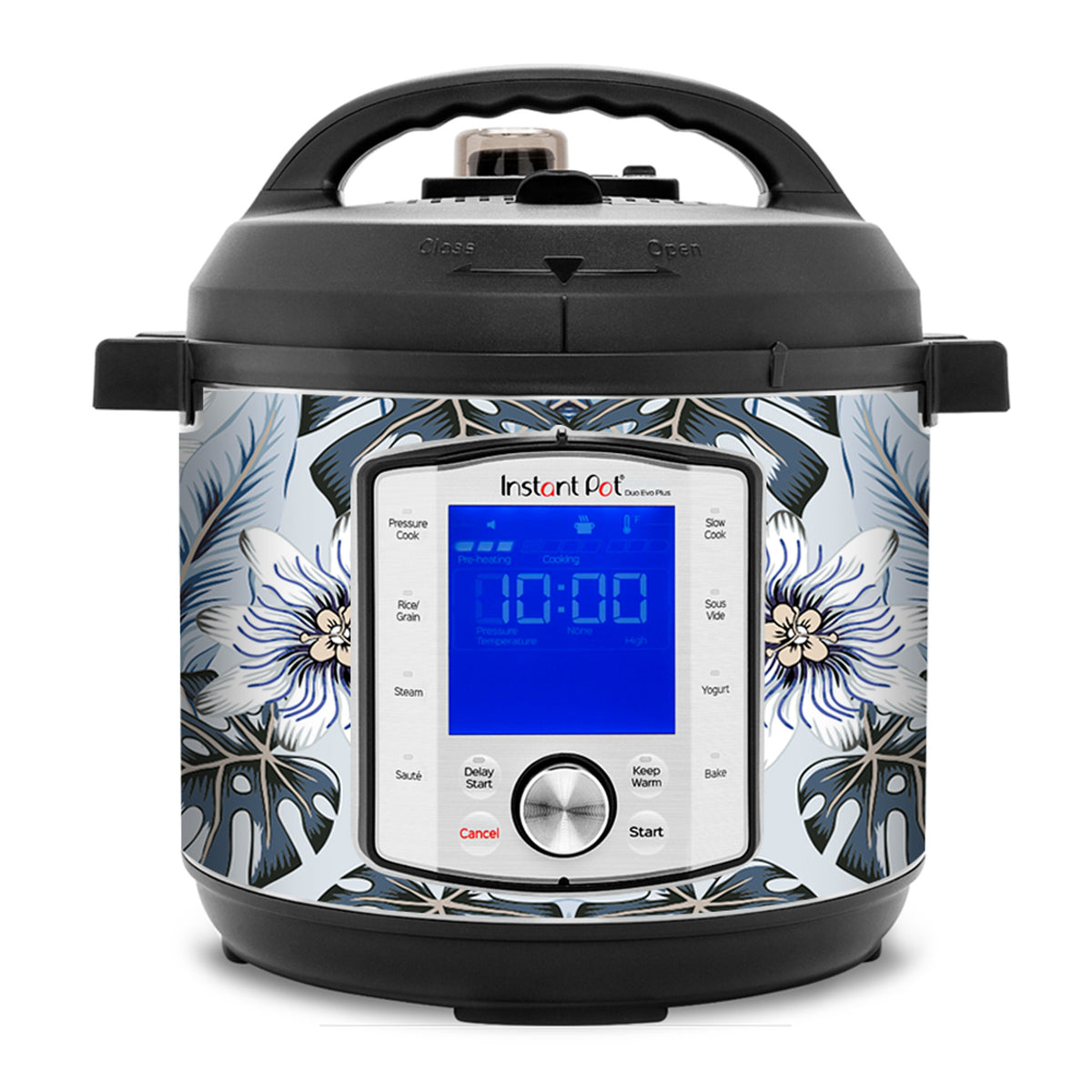 Tropical Flowers Blue Hue | Skin For Instant Pot Duo Evo Plus 6QT ...