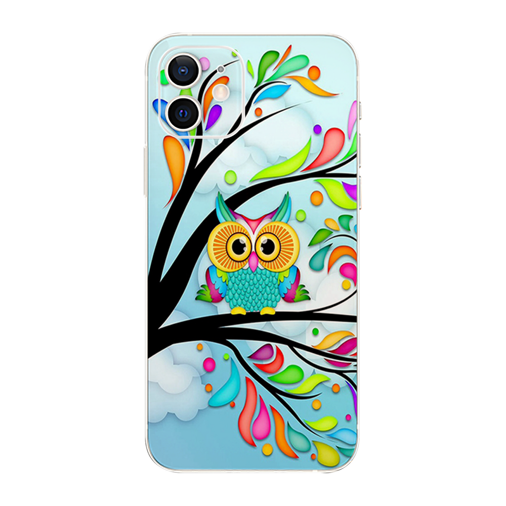 Colorful Artistic Owl In Tree