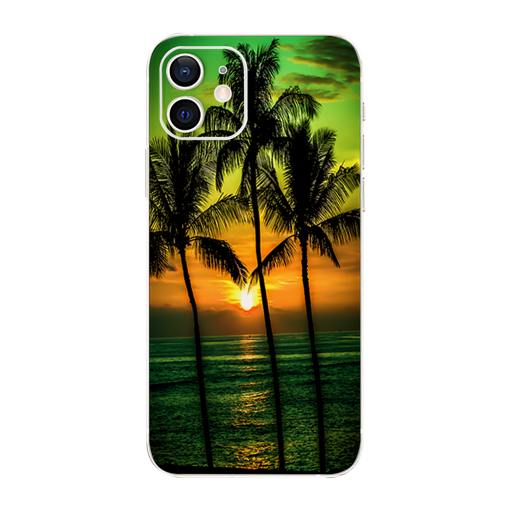 Sunset Palm Trees Ocean