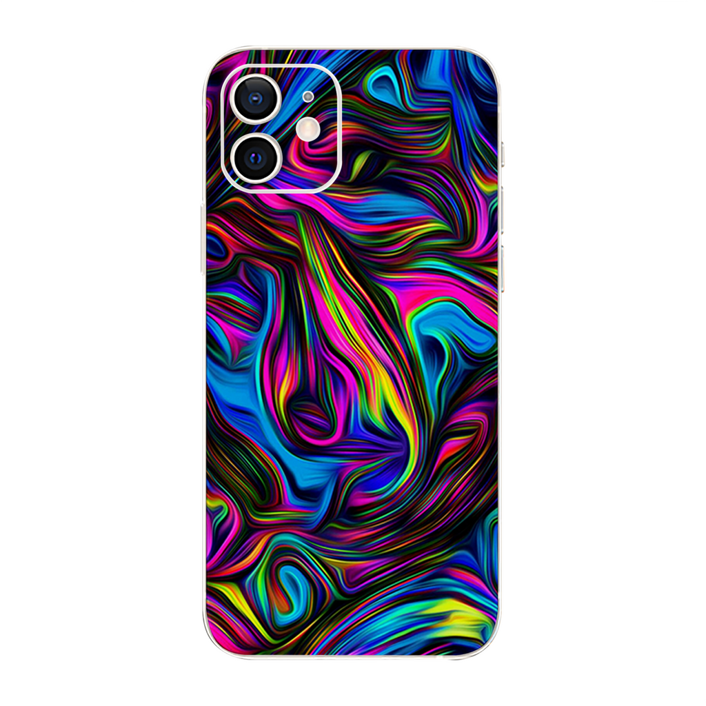 Neon Color Swirl Glass