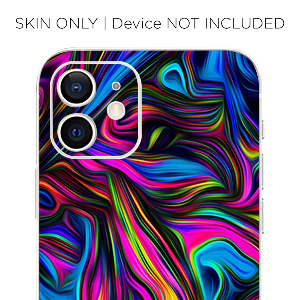 Neon Color Swirl Glass