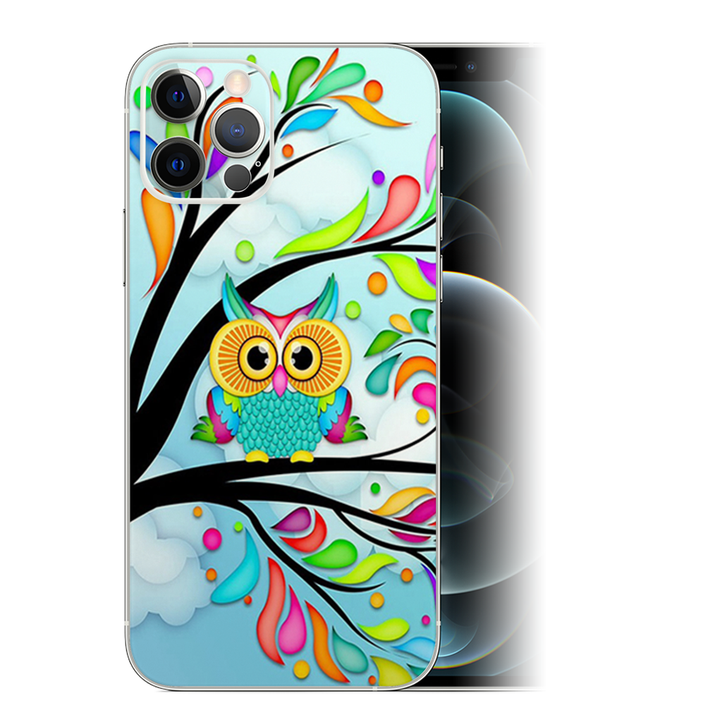 Colorful Artistic Owl In Tree