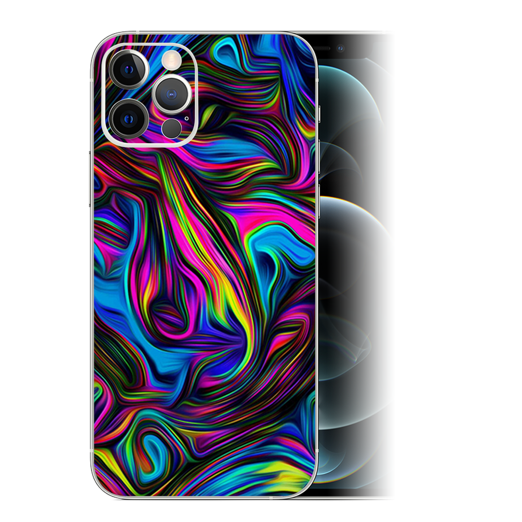 Neon Color Swirl Glass