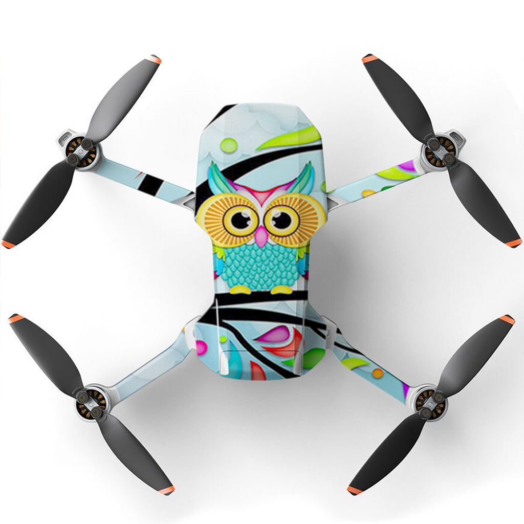 Colorful Artistic Owl In Tree