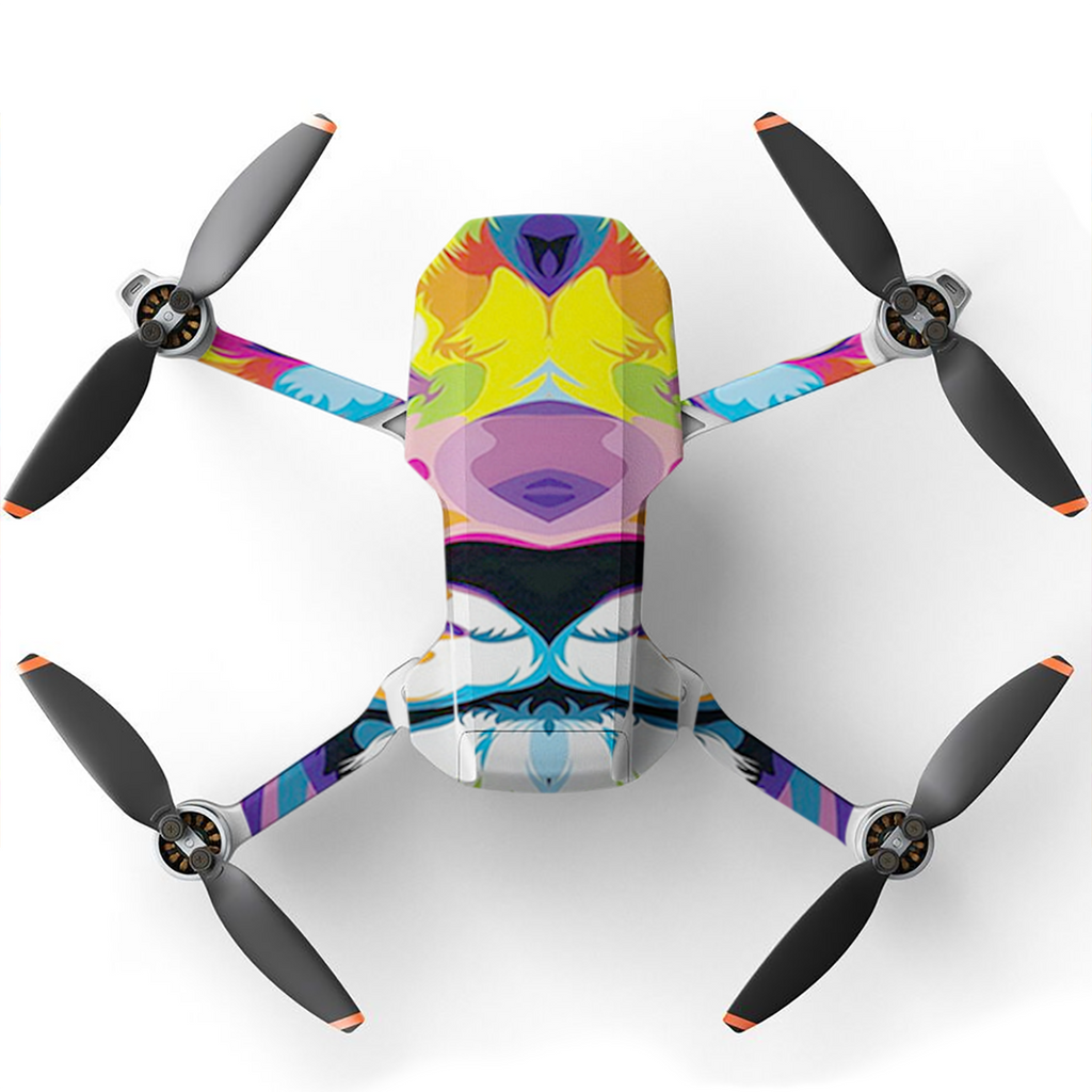 Colorful Lion Abstract Paint