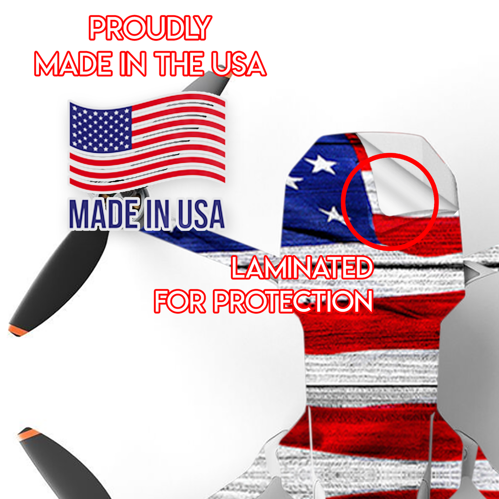 American Flag On Wood