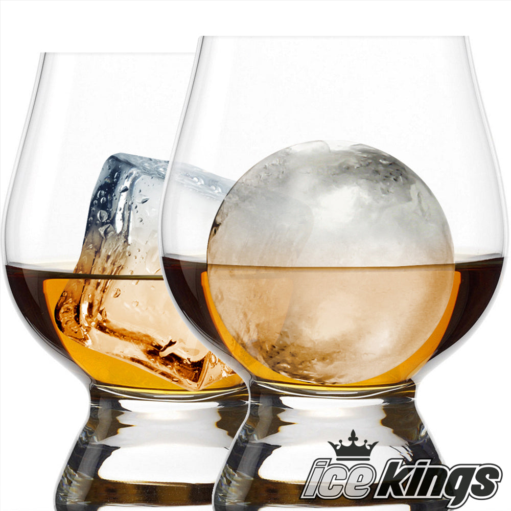 Ice Kings Bourbon Ice Cube Trays Giant Ice Ball Sphere Whiskey Molds 6 –