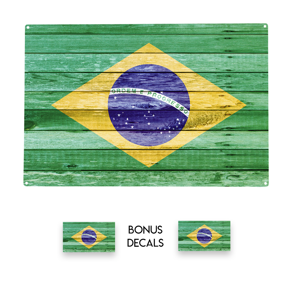 Brazil Brazilian Flag Decorative Sign