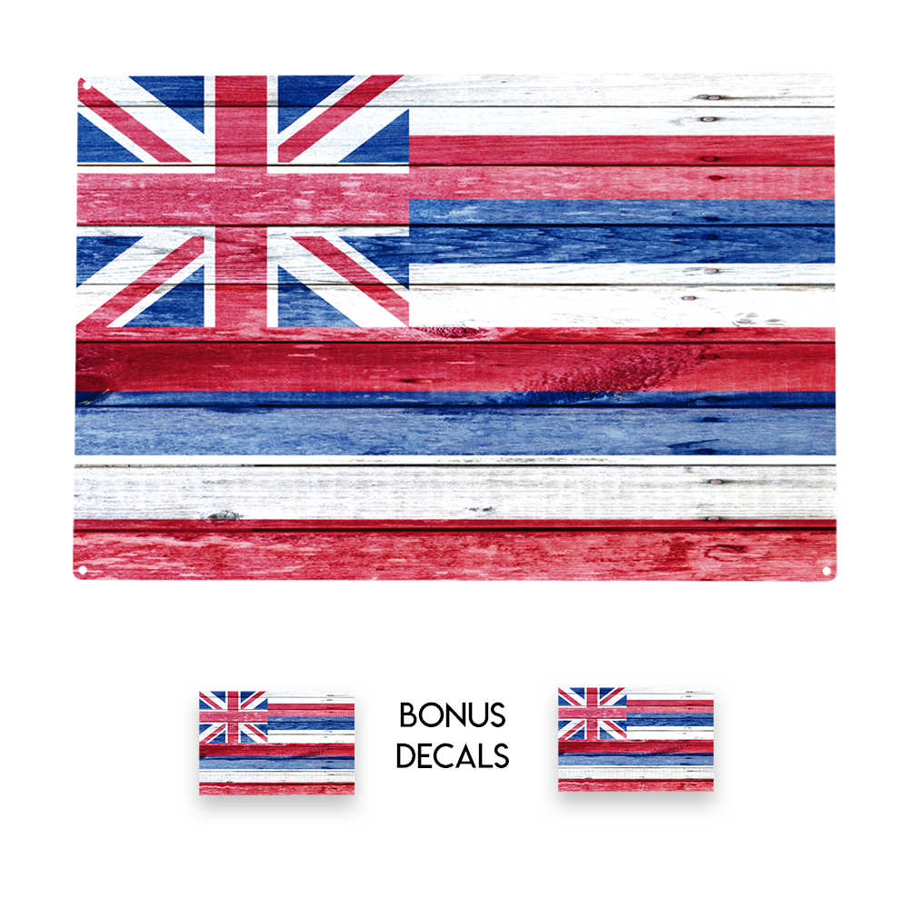 Hawaiian Hawaii Flag Decorative Sign